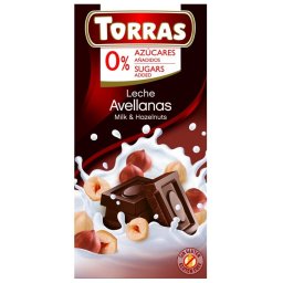 Torras Mogyorós tejcsokoládé hozzáadott cukor nélkül 75 g