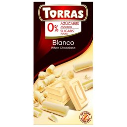 Torras Fehércsokoládé hozzáadott cukor nélkül 75 g