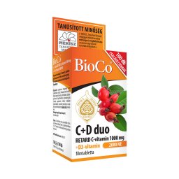 BioCo C+D duo retard C-vitamin 1000 mg + D3-vitamin 2000 NE filmtabletta 100x