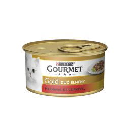 GOURMET GOLD Csirkével és marhával duó élmény nedves macskaeledel 85g