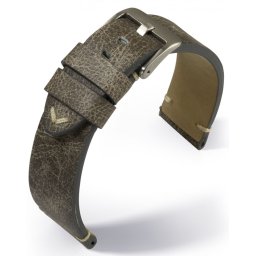 Barington Vintage bőr óraszíj, szürke 18mm