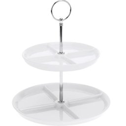 Porcelán osztott 2 szintes tálaló