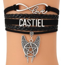 CASTIEL feliratú Odaát bőr karkötő