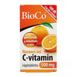 BioCo C-vitamin 500 mg narancs ízű rágótabletta 100 db