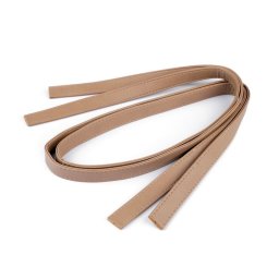 Ekobőr táskafül/pánt, varrott, 20mm, 1.2m, 790486, sötét bézs
