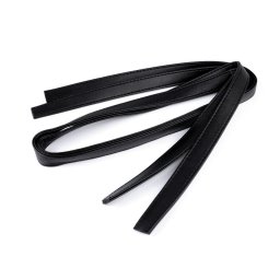 Ekobőr táskafül/pánt, varrott, 20mm, 1.2m, 790486, fekete