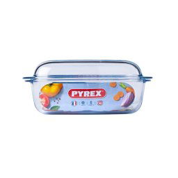 Pyrex Sütőtál fedővel 4,3 liter + 2,2 liter szögletes üveg 203003