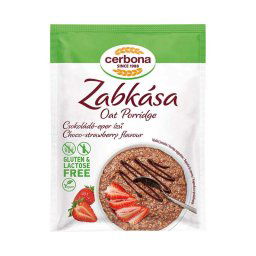 Cerbona glutén- és laktózmentes zabkása csokoládé-eper ízben 50g