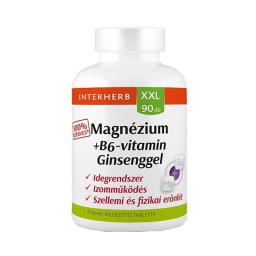 Interherb XXL Magnézium + B6-vitamin ginsenggel 90x