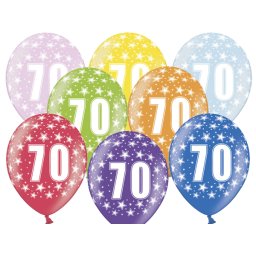 Lufi, évszámos (70), metál, 5 db/cs/vegyes színekben