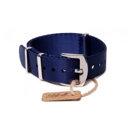 Edelwolle prémium Nato óraszíj, kék, 22mm