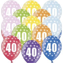 Lufi, nagy csomag, évszámos (40), metál, 50 db/cs/vegyes színekben