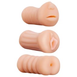 XXX To GO Juicy - műpunci, száj és műpopsi maszturbátor szett (3 db)