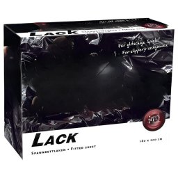 Fetish - lakk lepedő - gumis - 160 × 200 cm (fekete)
