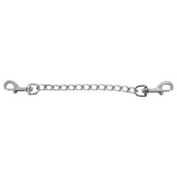 ZADO - dupla fém karabiner és lánc, BDSM kiegészítő (15 cm)