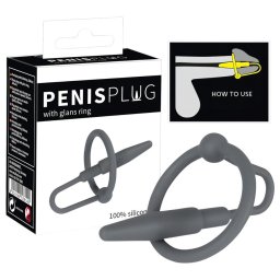 You2Toys - Penisplug - szilikon makkgyűrű kúpos dilátorral (szürke)