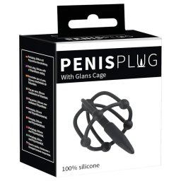 You2Toys - Penisplug - szilikon makk ketrec dilátorral (fekete)
