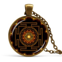 Üveges mandala nyaklánc