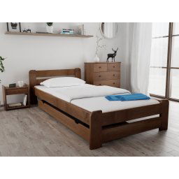 Laura ágy 80x200, tölgyfa Ágyrács: Lamellás ágyrács, Matrac: Somnia matrac 18 cm