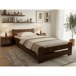 Laura ágy 80x200, tölgyfa Ágyrács: Léces ágyrács, Matrac: Sommera 18 cm matrac