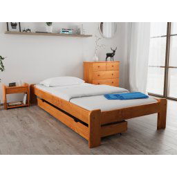 ADA ágy 90x200 cm, égerfa Ágyrács: Léces ágyrács, Matrac: Matrac nélkül