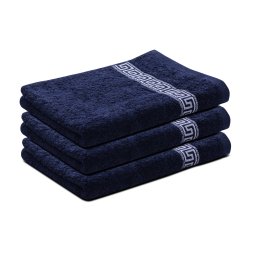 GREEK törölköző 50 x 90 cm sötétkék, 100% pamut