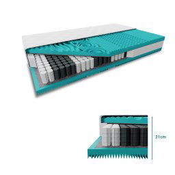 Táskarugós matrac MASS COMFORT 21cm 90 x 200 cm Matracvédő: Matracvédő nélkül