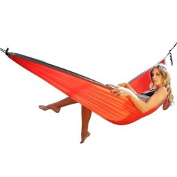 Turisztikai függőágy 2 fő részére, függőágy 210 x 140 cm Zöld