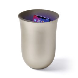 Lexon Oblio 10W Wireless charging station with built-in UV sanitizer Gold
