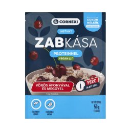 Cornexi vörös áfonyás-meggyes instant zabkása proteinnel 50g