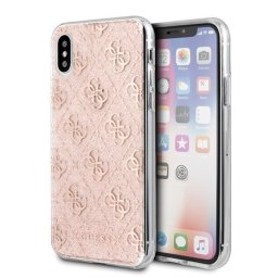 Guess 4G Glitter csillogó mintás iPhone tok (rózsaszín) - X/XS
