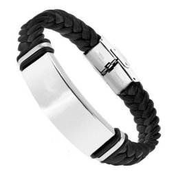 Az NP35 karkötő 316L rozsdamentes acélból és szilikonból készül