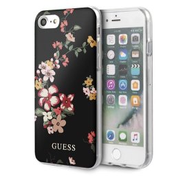 Guess Flower iPhone 7/8/SE 2020 telefontok (fekete)