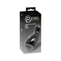 Rebel - fűthető, vibráló, fel-le mozgó maszturbátor férfiaknak (fekete)