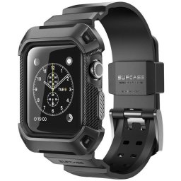 Supcase Unicorn Beetle Pro Apple Watch 1/2/3 ütésálló tok + szíj (fekete) - 38mm