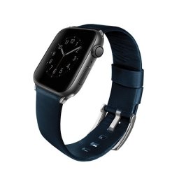 Uniq Mondain Apple Watch 42/44/45mm bőr óraszíj (kék)
