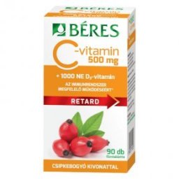 Béres Retard C-vitamin 500mg + D3-vitamin 1000NE RETARD filmtabletta - 90db