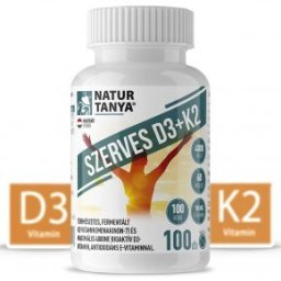 Natur Tanya Szerves D3+K2 vitamin tabletta - 100db