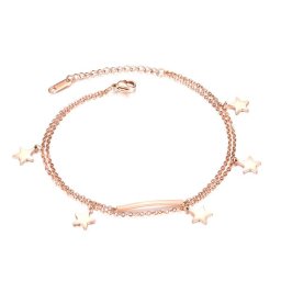 Nemesacél bokalánc csillag díszekkel