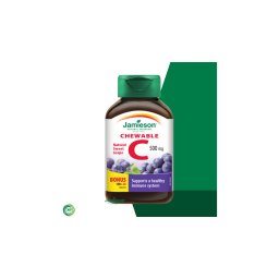 Jamieson C-vitamin 500mg rágótabletta -szőlő ízesítéssel 120x