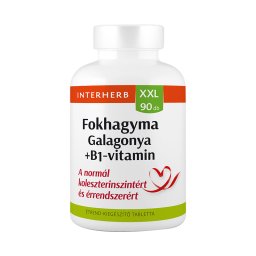 Interherb XXL fokhagyma + galagonya + B1-vitamin étrend-kiegészítő tabletta 90x