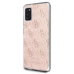 Guess 4G Glitter csillogó mintás Samsung Galaxy A41 A415 tok (rózsaszín)