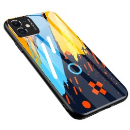 Color Glass Case Durable Huawei P30 Lite színes telefontok - pattern 1