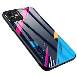 Color Glass Case Durable Huawei P30 Lite színes telefontok - pattern 4