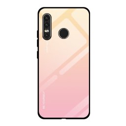 Gradient Glass színátmenetes Huawei P30 Lite tok edzett üveg hátlappal (rózsaszín)