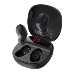 Baseus Encok WM01 PLUS vezetéknélküli fülhallgató TWS Bluetooth 5.0 (fekete)