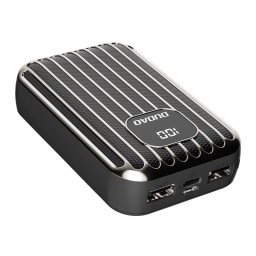 Dudao power bank külső akkumulátor 10000mAh 2x USB / USB Type C / micro USB 2A LED kijelzővel (fekete)