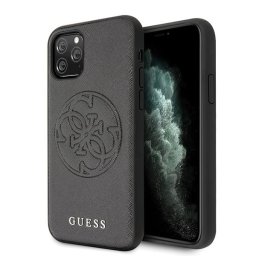 Guess Saffiano 4G Circle Logo iPhone 11 Pro telefontok (fekete)