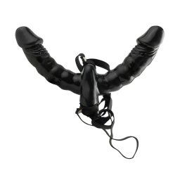 Felcsatolható dupla vibrátor (fekete) - Fetish