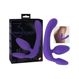You2Toys - Tripla, felcsatolható dildó tartópánt nélkül (lila)